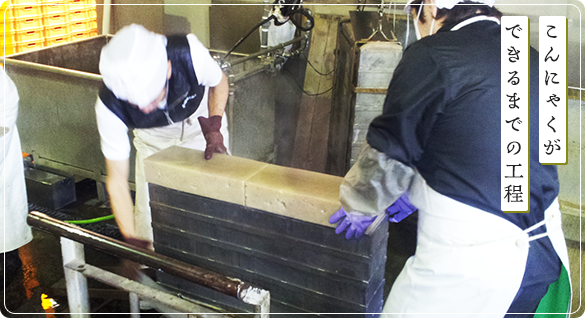 こんにゃくができるまでの工程